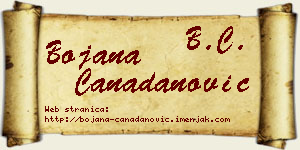 Bojana Čanadanović vizit kartica